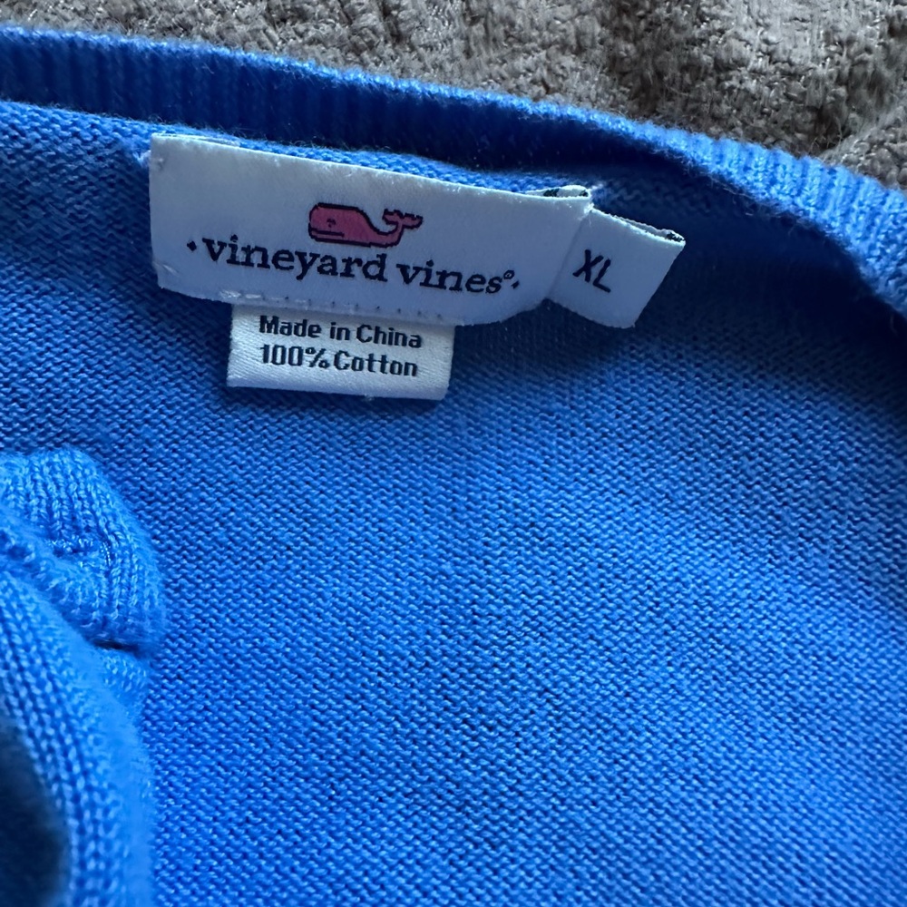 Vineyard Vines XL Bright Blue Cotton Sweater